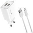 Sieťový adaptér NSI-0089-STU-LIGHT 2xUSB nabíjačka+kábel