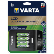 Nabíjačka batérií Nab.LCD UltraFast+4xAA 2100mAh+12V VARTA