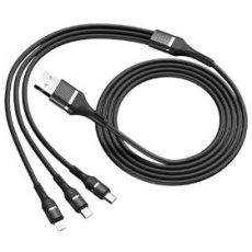 Kábel KAB-0258-STU-3V1BK USB 1,2m 60W