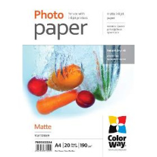 Foto papier Fotopapír Matte A4 20 ks COLORWAY