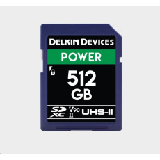 Delkin SD Power 2000X UHS-II U3 (V90) R300/W250 512GB Delkin SD Power 2000X UHS-II U3 (V90) R300/W250 512GB