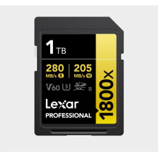 Lexar SDXC Pro 1800x U3 UHS-II R280/W210 (V60) 1TB