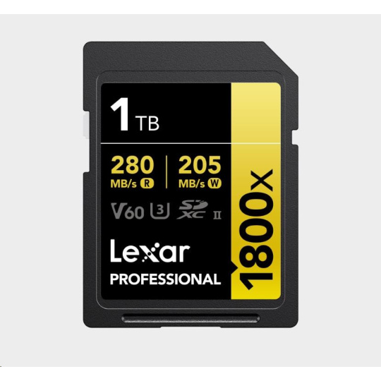 Lexar SDXC Pro 1800x U3 UHS-II R280/W210 (V60) 1TB