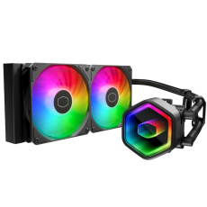 Cooler Master vodní chladič MasterLiquid 240 Core II, 2x240mm, LGA1851, AM5, černá