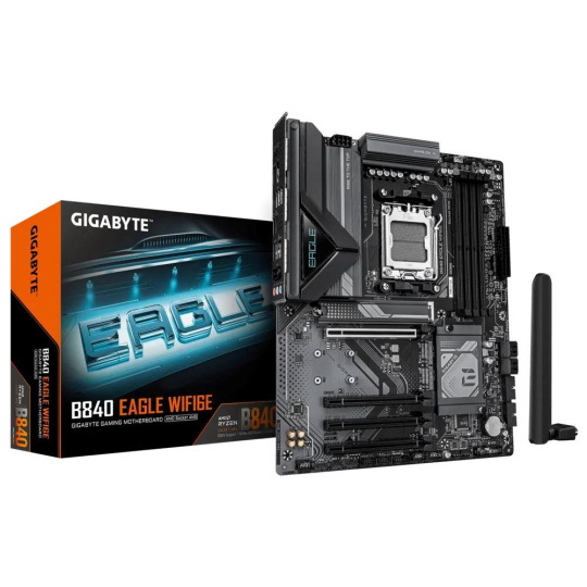 GIGABYTE MB Sc AM5 B840 EAGLE WF6E, AMD B840, 4xDDR5, Wifi, DP, HDMI, ATX GIGABYTE MB Sc AM5 B840 EAGLE WF6E, AMD B840, 4xDDR5, Wifi, DP, HDMI, ATX