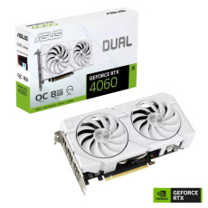 ASUS VGA NVIDIA GeForce RTX 4060 DUAL OC EVO 8G WHITE, 8G GDDR6, 3xDP, 1xHDMI