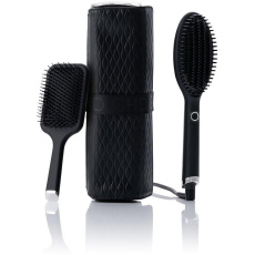 GHD Glide horkovzdušný kratáč, iontová technologie, dárková sada, Iced Luxe Collection, černá