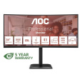AOC MT 34" CU34E4CV - 3440x1440,VA,120Hz,HDR10,2xHDMI,DP,USBhub,USB-C,RJ45,repro,Zakřivený