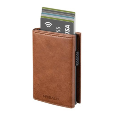 MYBALO Carryx skládací peněženka s výsuvným držákem na karty, Brown