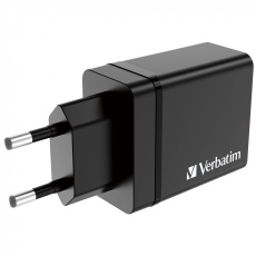 VERBATIM Univerzální adaptér CHR-30EU2, 30W, 1x USB-C, 3x USB černá