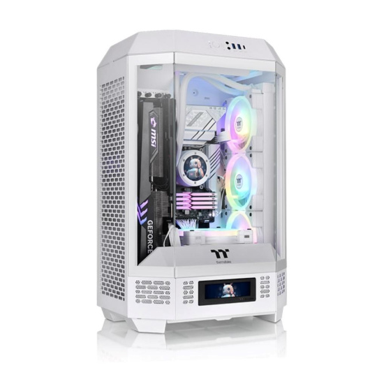 THERMAL TAKE Case The Tower 300, mATX, Průhledná bočnice, 2x 140mm Fan, bílá