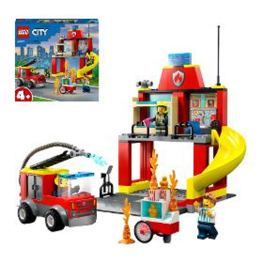 LEGO City Hasičská stanica a auto hasičov 60375