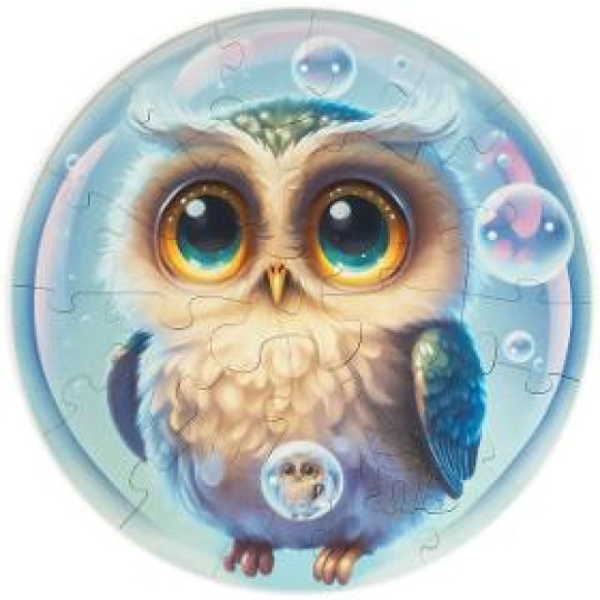 ZVÍŘATA Owl Bubblezz puzzle UNIDRAGON