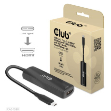 Club3D Adaptér USB-C na HDMI 8K60Hz/4K120Hz, Active Adapter M/F, PD 3.0, HDR10+ a DSC 1.2