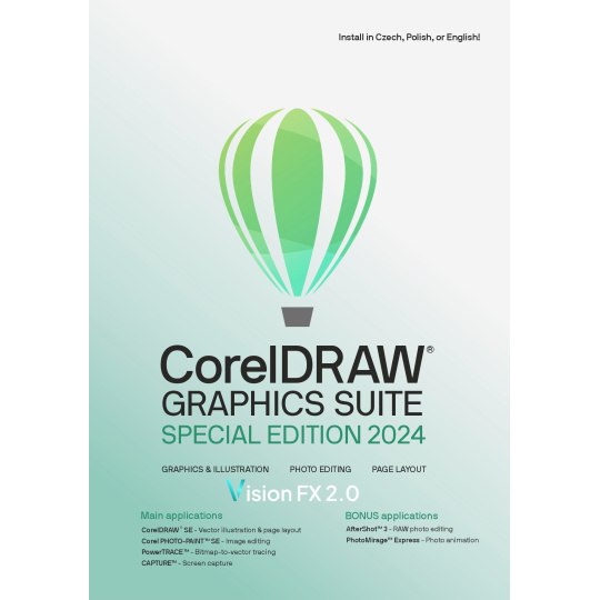 CorelDRAW Graphics Suite Special Edition 2024 CZ/PL ESD + Vision FX 2.0