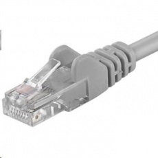 PREMIUMCORD Patch kábel UTP RJ45-RJ45 CAT5e 20m sivý