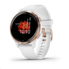Garmin GPS sportovní hodinky Venu2S Rose Gold/White Band, EU