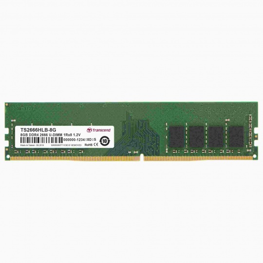 DIMM DDR4 8GB 2666MHz TRANSCEND 1Rx8 1Gx8 CL19 1.2V