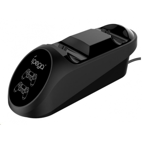 iPega dokovací stanice 9180 Double Charger pro gamepady PS4, černá
