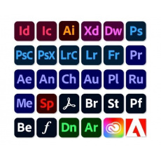 Adobe Creative Cloud pre teams Všetky aplikácie Multi Platform ML (+CZ) GOV RNW 1 používateľ, 12 mesiacov, úroveň 2, 10-49 licencií