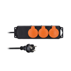 Solight prodlužovací přívod IP44, 3 zásuvky, gumový kabel, venkovní, 10m Solight prodlužovací přívod IP44, 3 zásuvky, gumový kabel, venkovní, 10m