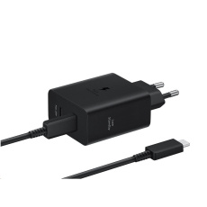 Samsung Dual USB-C 50W Cestovní nabíječka + USB-C Datový Kabel Black