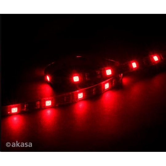 AKASA LED pásik Vegas M, magnetický, 50 cm, červený