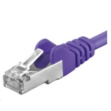 PREMIUMCORD Patch kábel CAT6a S-FTP, RJ45-RJ45, AWG 26/7 0,5m sivý