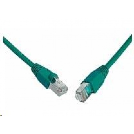 Solarix Patch kábel CAT6 SFTP PVC 1m zelený odolný proti zachyteniu C6-315GR-1MB
