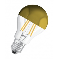OSRAM LED STAR CL A Filament Mirror-Gold 4W 827 E27 420lm 2700K (CRI 80) 15000h A++ (Krabička 1ks) OSRAM LED STAR CL A Filament Mirror-Gold 4W 827 E27 420lm 2700K (CRI 80) 15000h A++ (Krabička 1ks)