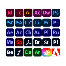 Adobe Creative Cloud for teams All Apps, Multi Platform, English, Government, 1 používateľ, 1 mesiac, Level 1, 1 - 9 Lic - nová licence