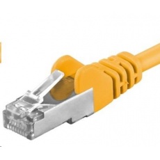 PREMIUMCORD Patch kábel CAT6a S-FTP, RJ45-RJ45, AWG 26/7 1,5m žltý