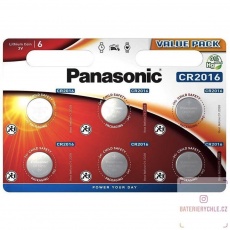 PANASONIC Lithiová baterie (knoflíková) CR-2016EL/6BP 3V (Blistr 6ks) PANASONIC Lithiová baterie (knoflíková) CR-2016EL/6BP 3V (Blistr 6ks)