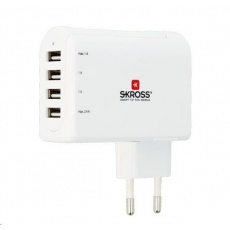 SKROSS Euro USB nabíjecí adaptér, 4800mA, 4x USB výstup SKROSS Euro USB nabíjecí adaptér, 4800mA, 4x USB výstup