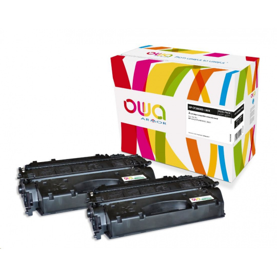 OWA Armor toner pre HP Color Laserjet pre 400 M401, M425, 2x6900 strán, CF280XD, čierna/black