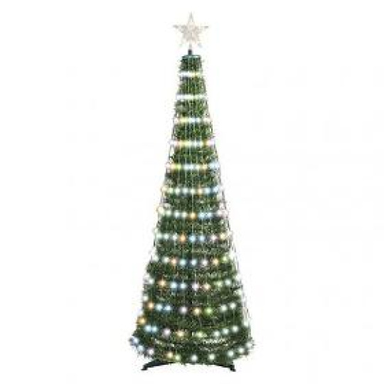 Vianočná dekorácia Vian. strom s reťazou 244LED 1,5m EMOS