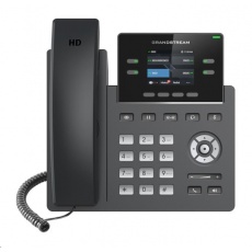 Grandstream GRP2612W [telefón VoIP - 2x účet SIP, HD audio, 16 prog.tl.+4 predvoľby, 2xLAN 100Mbps, WiFi, PoE]