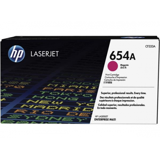 HP 654A Magenta LJ Toner Cart, CF333A (15,000 pages)