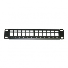 10" modulární patch panel XtendLan 12port, černý