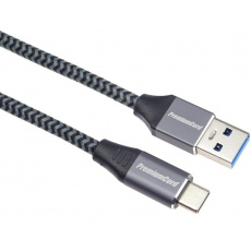 PREMIUMCORD USB-C na USB 3.0 A (USB 3.1 generácia 1, 3A, 5Gbit/s) 3m opletenie PREMIUMCORD USB-C na USB 3.0 A (USB 3.1 generácia 1, 3A, 5Gbit/s) 3m opletenie