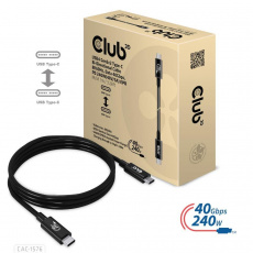 Club3D kábel USB-C, dátový 40Gbps, PD 240W(48V/5A) EPR M/M 1m