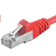 PREMIUMCORD Patch kábel CAT6a S-FTP, RJ45-RJ45, AWG 26/7 10m červený