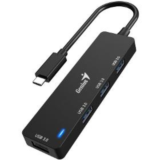 USB rozbočovač Hub UH-400 USB-C 4x USB3.0 černý GENIUS