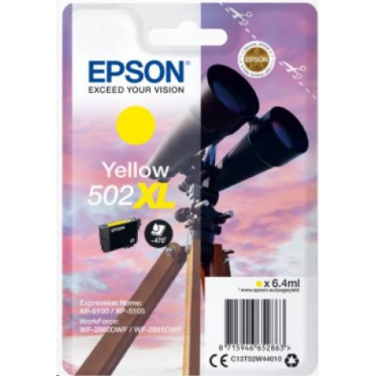 Atramentová tyčinka EPSON Singlepack "Binoculars" Yellow 502XL