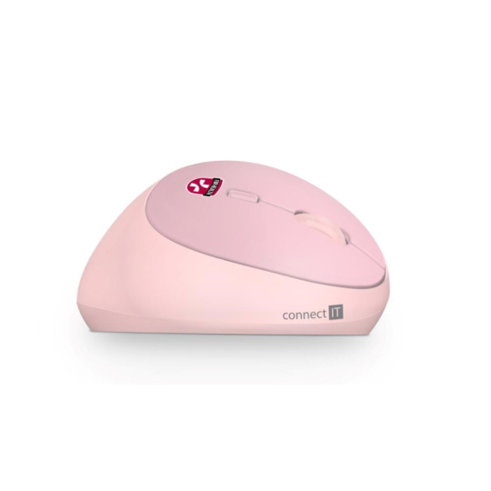 CONNECT IT FOR HEALTH LADIES PINK Bezdrátová vertikální myš, ergonomická, růžová CONNECT IT FOR HEALTH LADIES PINK Bezdrátová vertikální myš, ergonomická, růžová