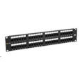 Solarix Patch panel 48 x RJ45 CAT5E UTP 150 MHz čierny 2U SX48-5E-UTP-BK