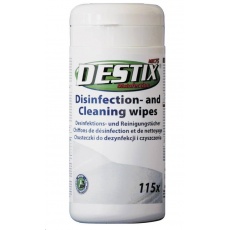 DESTIX Dezinfekční čistící utěrky MK75 v dóze (13x18cm, 115ks), bezalkoholová báze DESTIX Dezinfekční čistící utěrky MK75 v dóze (13x18cm, 115ks), bezalkoholová báze