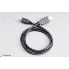 AKASA kabel USB, male A na micro B male USB 2.0, 100cm, černý AKASA kabel USB, male A na micro B male USB 2.0, 100cm, černý
