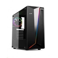 1stCOOL skříň RAINBOW 2 EVO ARGB Strip + Fan, middle tower, AU, USB3.0, bez zdroje, průhledná bočnice, černá 1stCOOL skříň RAINBOW 2 EVO ARGB Strip + Fan, middle tower, AU, USB3.0, bez zdroje, průhledná bočnice, černá
