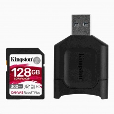 Kingston 128GB SDXC React Plus SDR2 + MLP SD čtečka - rozbaleno Kingston 128GB SDXC React Plus SDR2 + MLP SD čtečka - rozbaleno